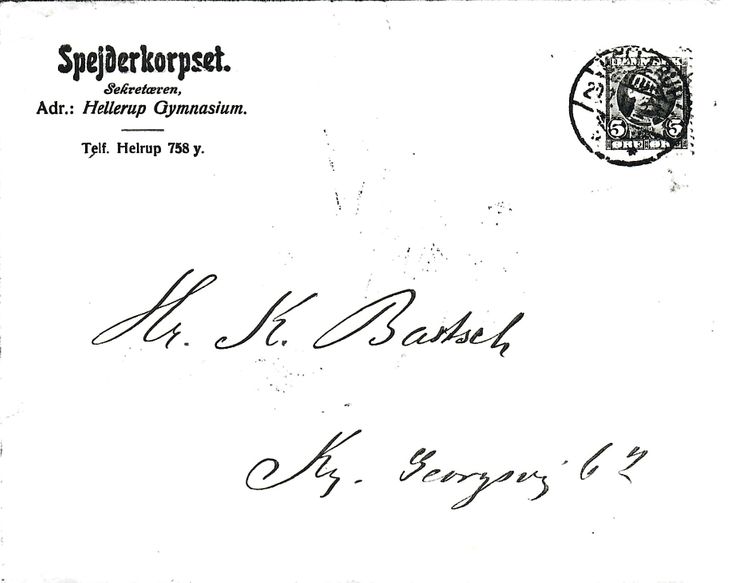 Kuvert med Spejderkorpset