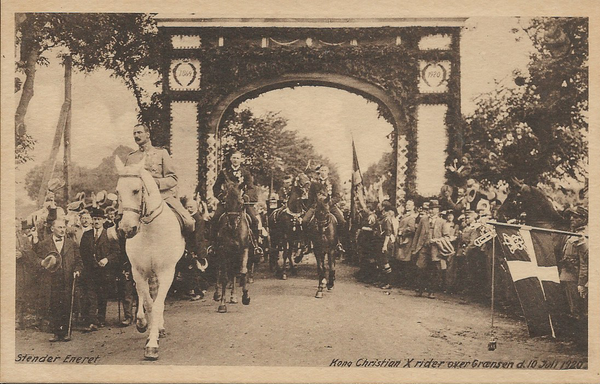 Kong Christian X rider over grænsen d 10.jul.1920
