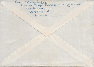 Kuvert sendt fra lejren - bagside